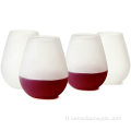 Silicone wine glasses shatterproof glass para sa paglalakbay